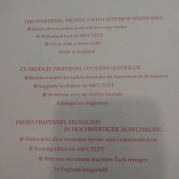 Vintage Pimpernel England Dining Table Mats - Picture 5 of 12